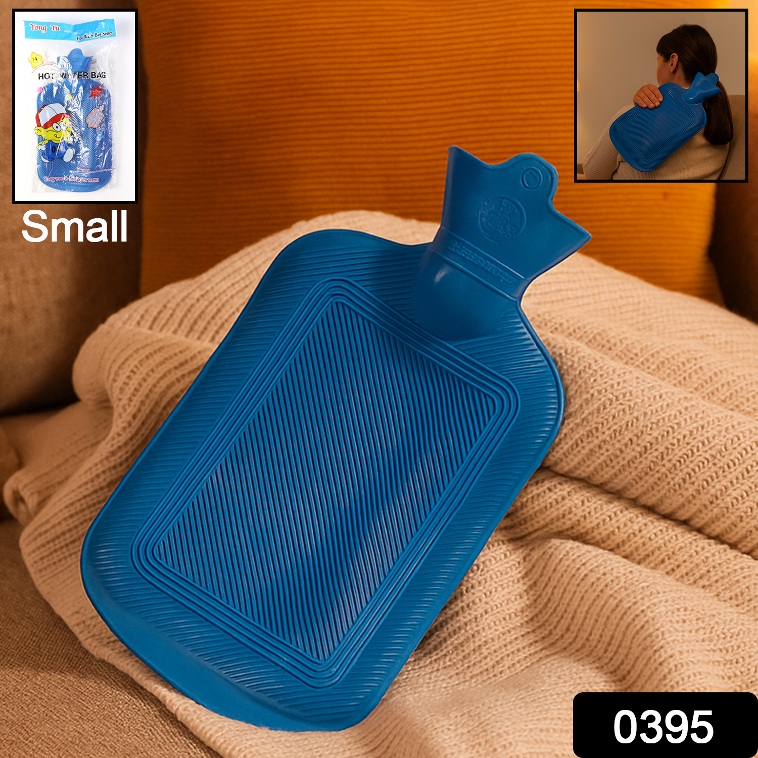 395 (Small) Rubber Hot Water Heating Pad Bag For Pain Relief