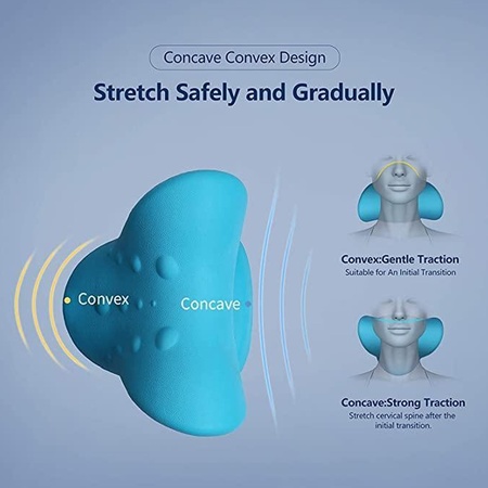 0535 Neck Relaxer Cervical Pillow For Neck Shoulder Pain Chiropractic Acupressure Manual Massage Medical Grade Material Recommended By Orthopaedics