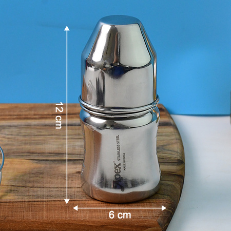 Apex Premium Stainless Steel Baby Feeding Bottle (125 Ml 1 Pc)