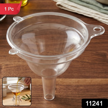 Transparent Kitchen Funnel With Spout For Oil Liquid And Powder Bottles (1 Pc)