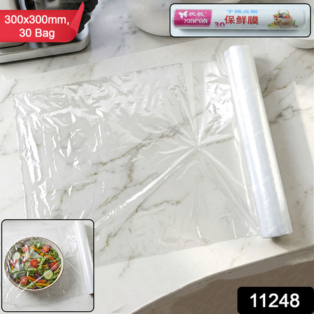 Food Grade Cling Wrap Roll (30 Bag 300x300 Mm)