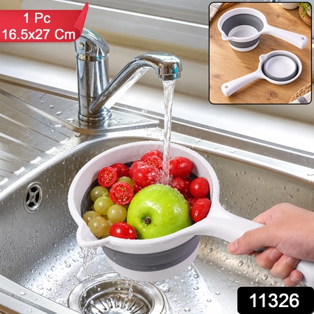 Collapsible Water Scoop With Long Handle And Pouring Spout (1 Pc 16.5x27 Cm)