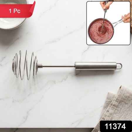 Stainless Steel Large Round Spring Whisk Egg Beater For Kitchen Cooking (1 Pc)
