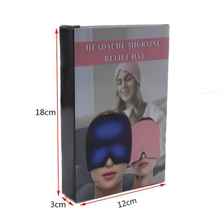 1204 Headache Relief Hat Migraine Cap Wearable Migraine Mask Ice Head Wrap For Tension Headache Puffy Eyes Sinus Headache Stress Relief