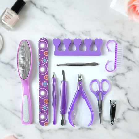 Personal Grooming Manicure Pedicure Nail Care Tool Set (10 Pc Set)