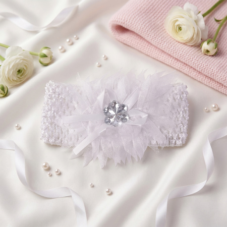Cute Soft Elastic Floral Baby Headband Stylish Stretchable Hair Band (1 Pc)