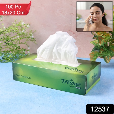 Freshee Premium Skin-friendly Facial Tissues 100 Pc Box (18 X 20 Cm)