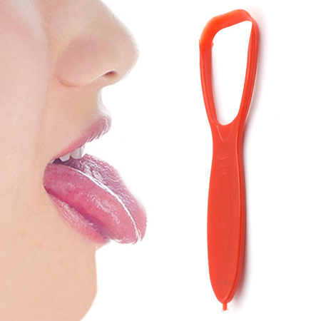 Plastic Tongue Cleaner For Kids Adults Tongue Scraper For Bad Breath Maintain Oral Hygiene For Daily Use For Fresh Breath Bacteria Removal Improved Taste Plastic With Handle Tongue Cleaner (1 Pc )