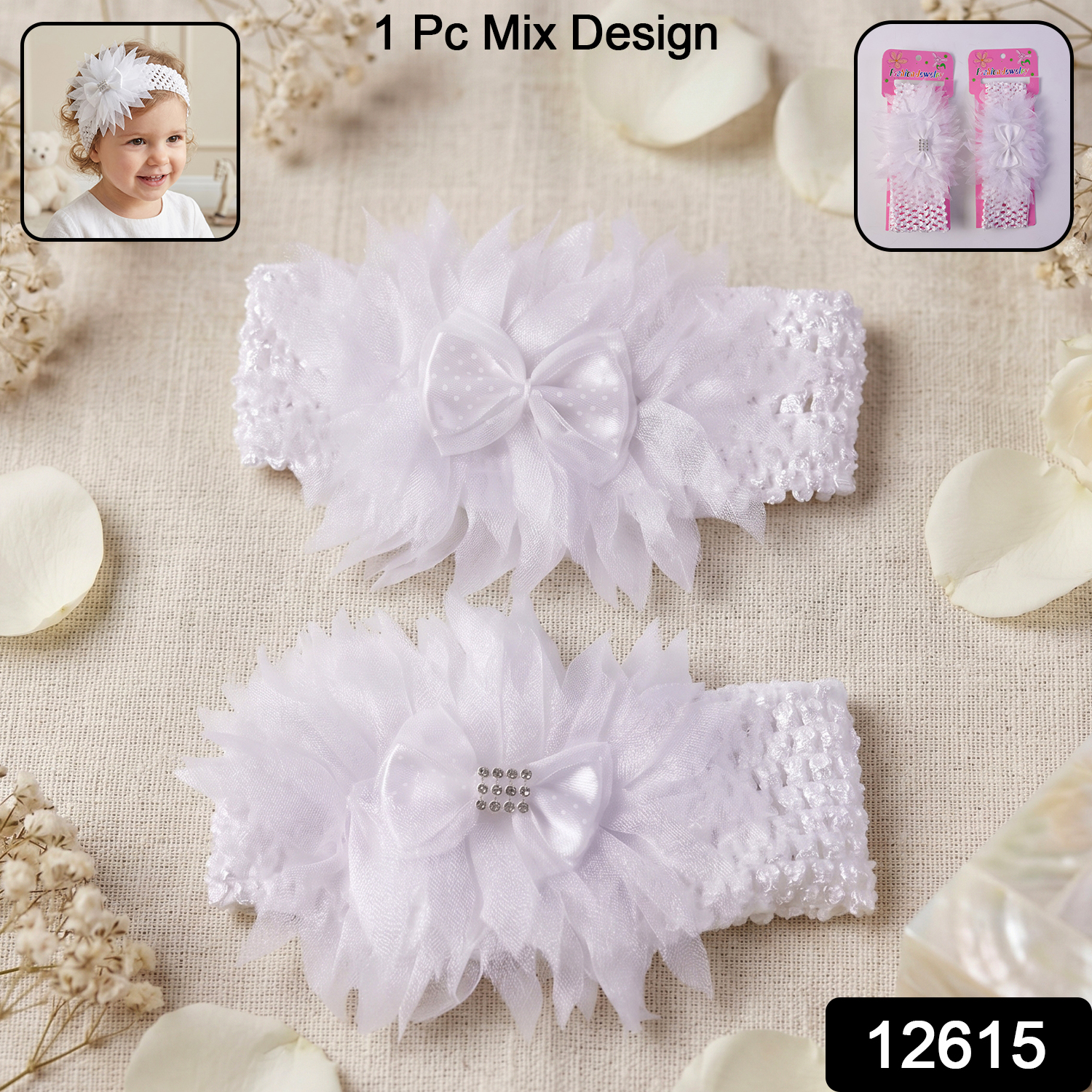 Premium Elastic Soft Hair Headband (1 Pc Mix Design)