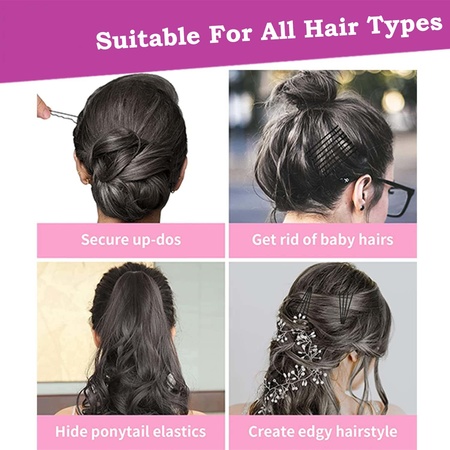Medium Black Hair Bobby Pins (24 Pc)