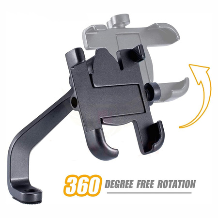 12674 Full Metal Body Bike Scooty 360 Degree Rotating Mobile Holder Stand For Bicycle Motorcycle Scooty For Maps And Gps Navigation Fits All Smartphones (1 Pc)