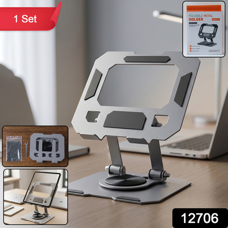 Foldable Metal Phone Tablet Stand Holder (1 Set)