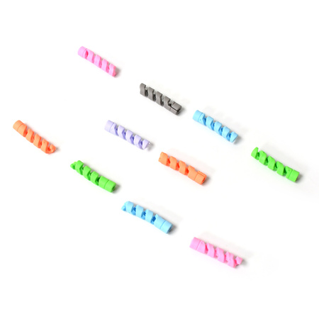 12722 Spiral Charger Cable Protector Data Cable Saver Charging Cords Protective For All Universal Earphone Cable Cover (Pack Of 10)