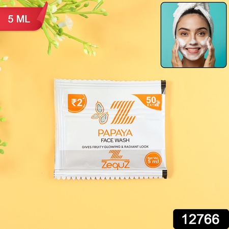 Zequz Papaya Face Wash Sachet (5 Ml 1 Pc)