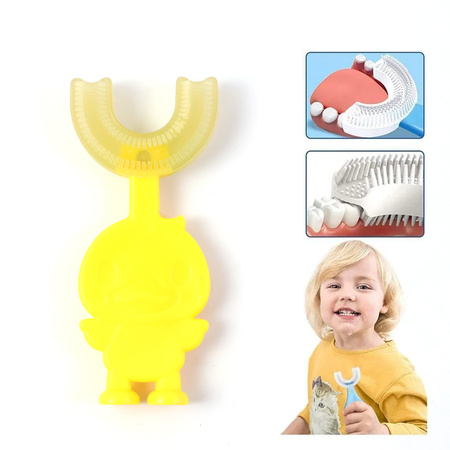 Cute Cartoon Duck U-shape Baby Toothbrush (1 Pc Mix Color)