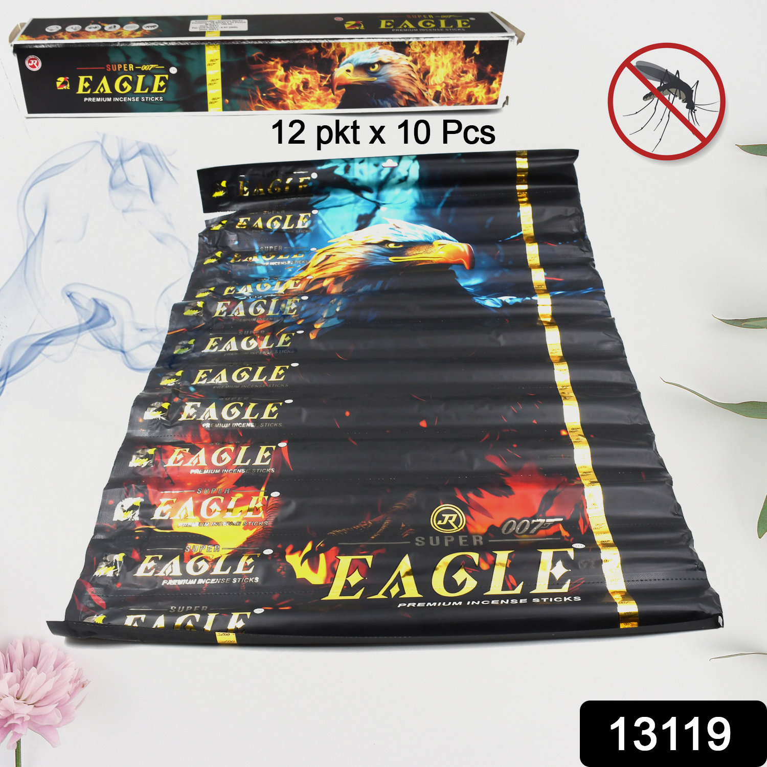 13119 Mosquito Agarbatti Stick Mosquito Agarbatti 1 Box (12 Packet 120 Sticks) (Incense Stick)