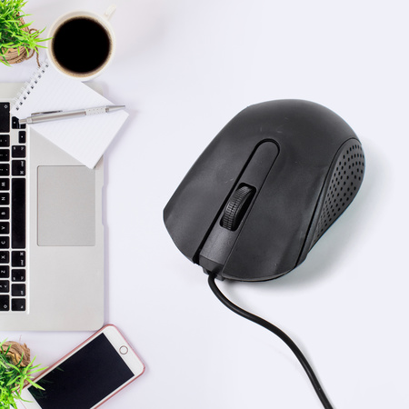 Computer Laptop Wired Optical Mouse M-022 (1 Pc)