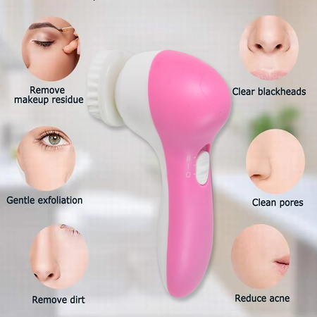 Facial Beauty Brush Face Massager (1 Pc With 2 Aa Battery Included)