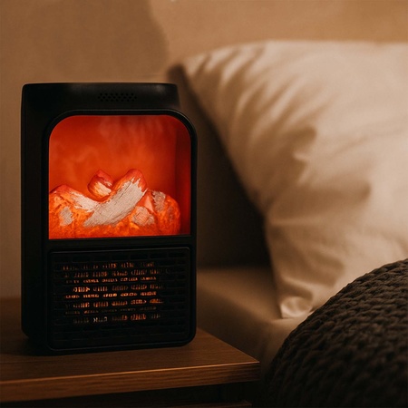 Portable Electric Fireplace Lamp Led Flame Heater (900w 1 Pc)