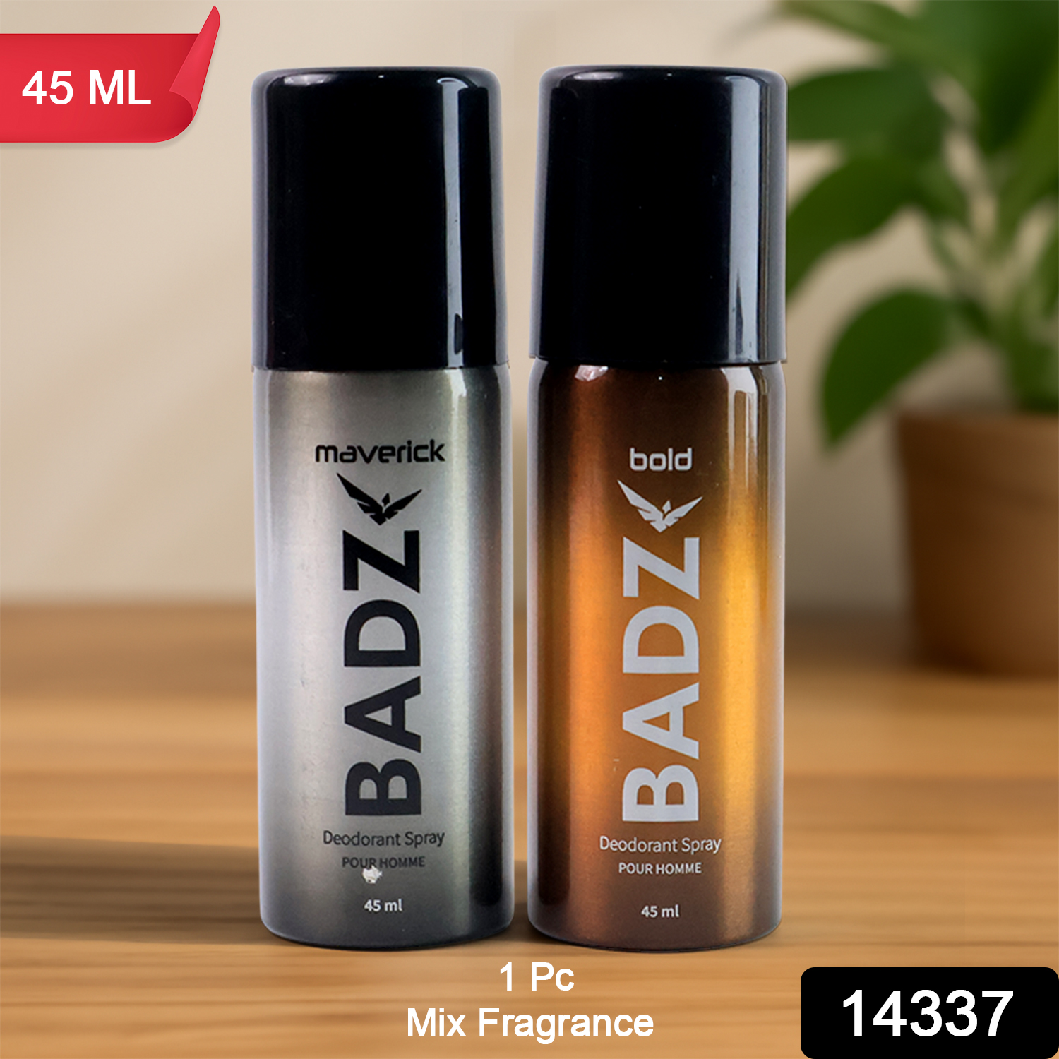 Badz Long-lasting Premium Deodorant Body Spray For Men (1 Pc Mixed Fragrance 45 Ml)