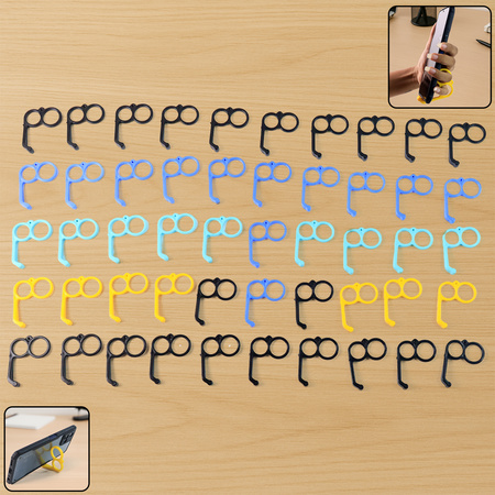 Plastic Hand Mobile Stand (Mix Color  50 Pc)