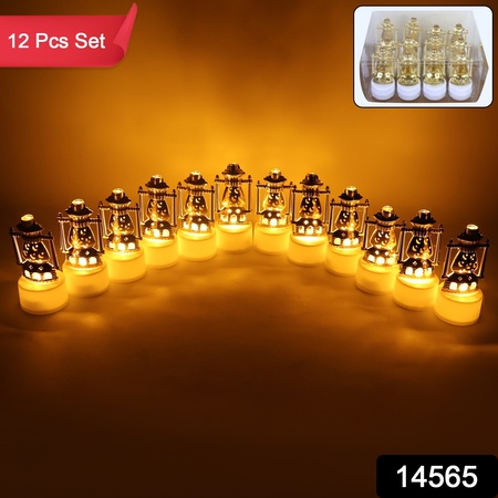 Vintage Lantern Style Decorative Flameless Led Candles (12 Pc)