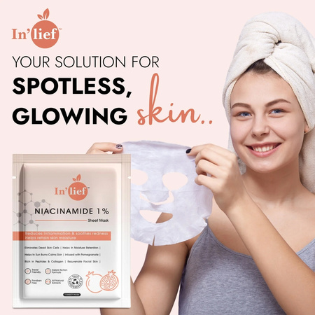 Inlief Niacinamide 1 Hydrating Calming Facial Sheet Mask (1 Pc)