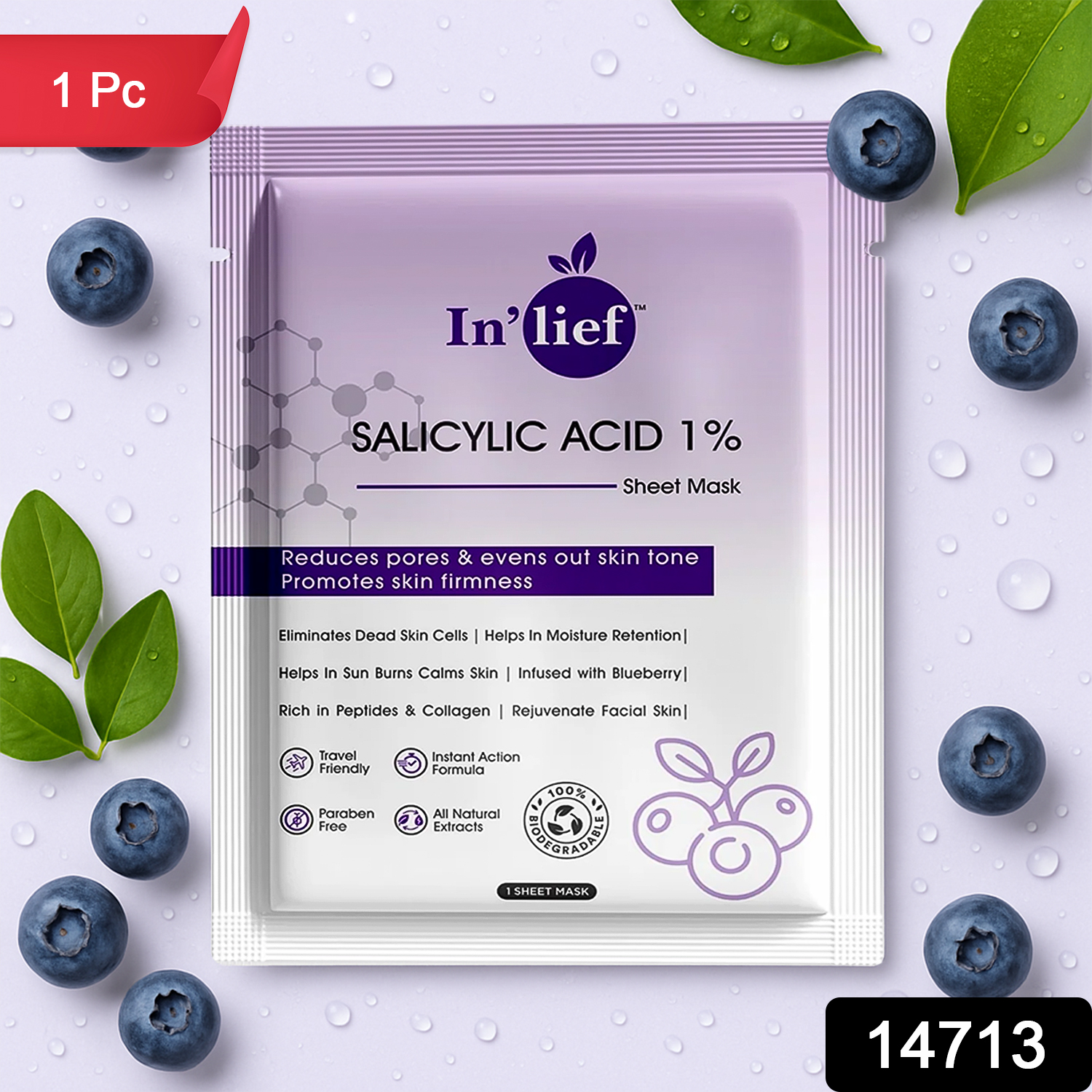 Inlief Salicylic Acid 1 Clarifying Pore-refining Facial Sheet Mask (1 Pc)