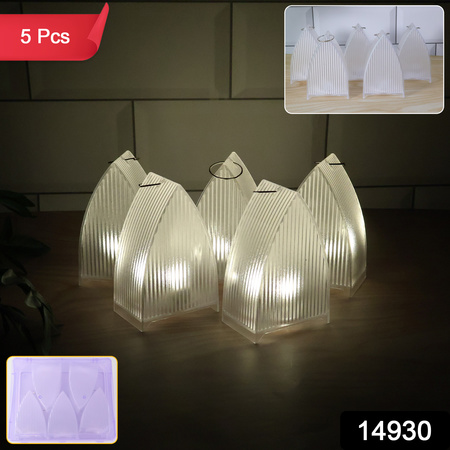 Led Flameless Decorative Lantern Lights - (5 Pc Set)