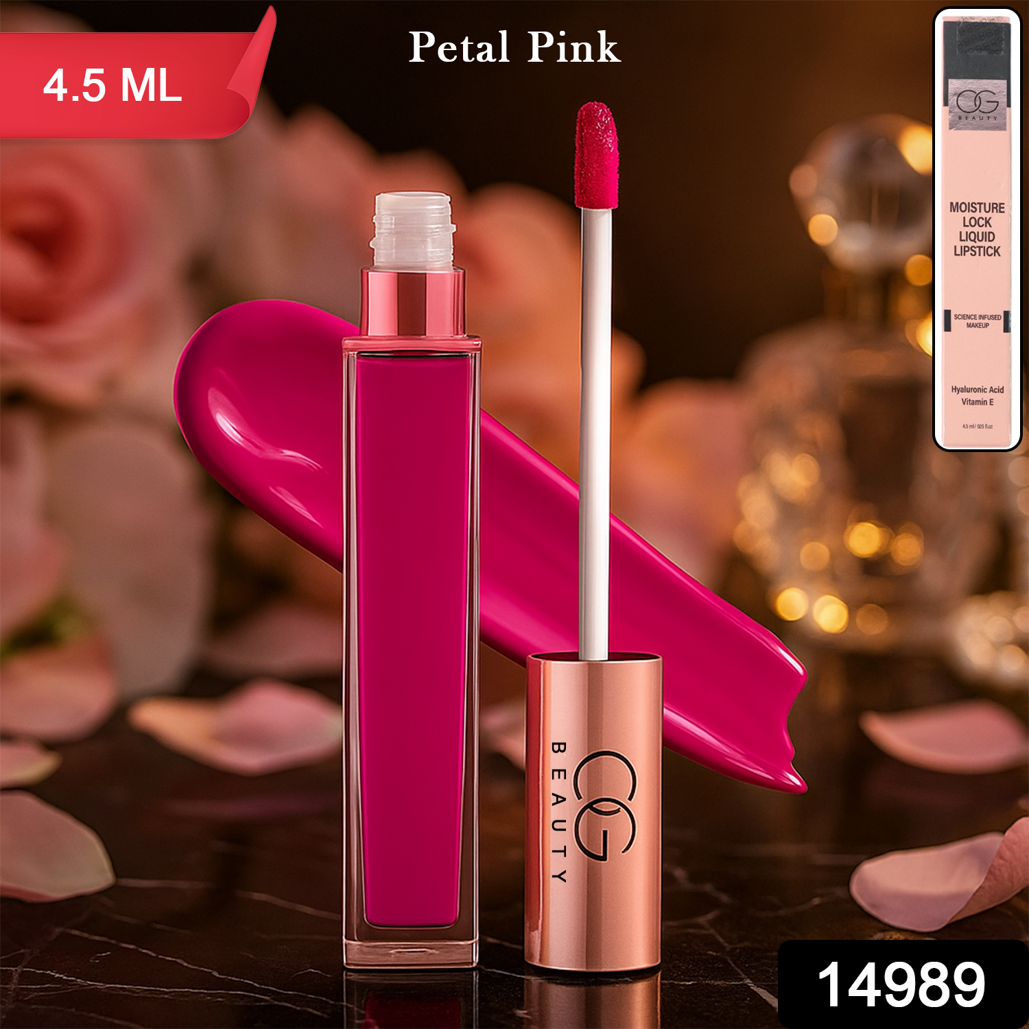 Og Beauty Petal Pink Moisture Lock Liquid Lipstick (4.5 Ml 1 Pc)