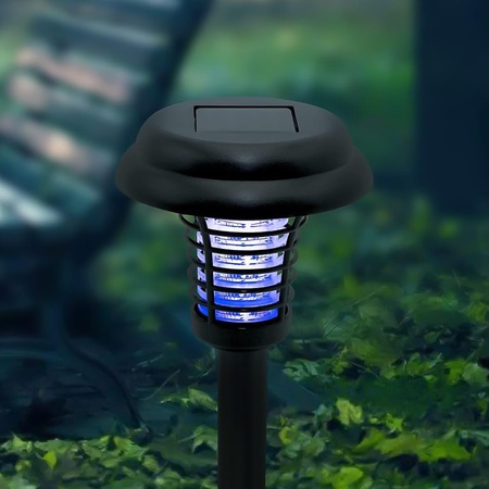 Garden Lighting Uv Led Solar Powered Led Mosquito Trap Bug Zapper (2 Pc)