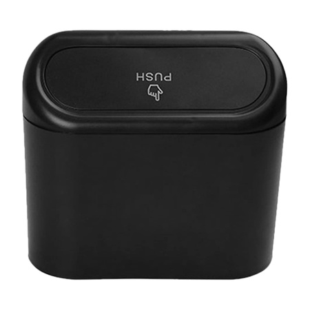 Plastic Mini Car Trash Can Bin With Lid (1 Pc With Brown Box)