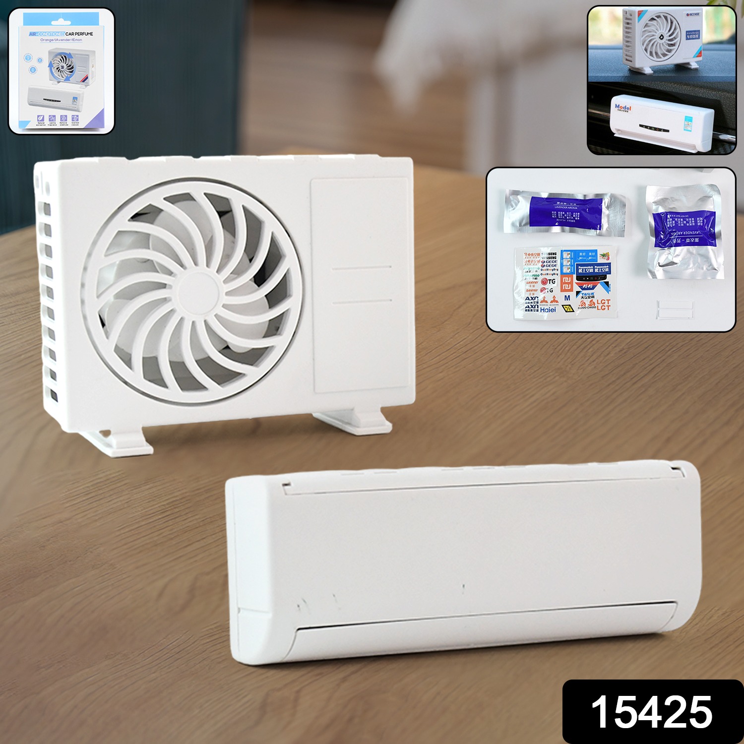 Ac Design Solar-powered Car Air Freshener Built-in Perfume Diffuser For Dashboard And Ac Vent