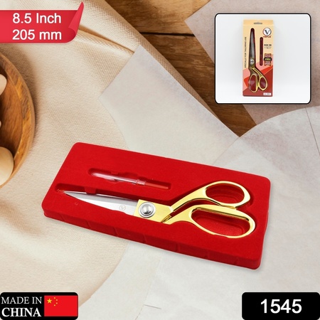 Stainless Steel Tailoring Scissor Sharp Cloth Cutting For Professionals (Golden)