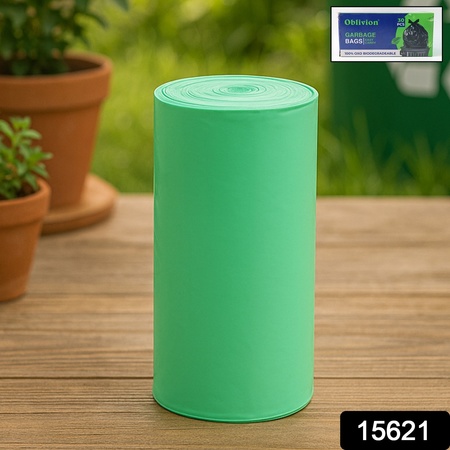 Green Compostable Corn Starch Garbage Bags (17 X 19)