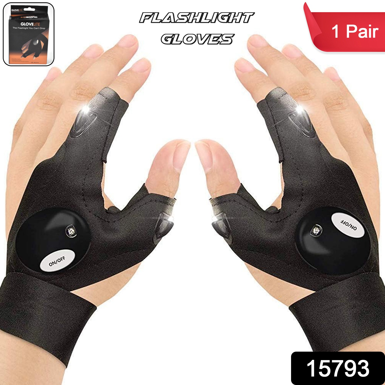 Led Flashlight Gloves Gifts For Men (Hand Gloves Light 1 Pair)