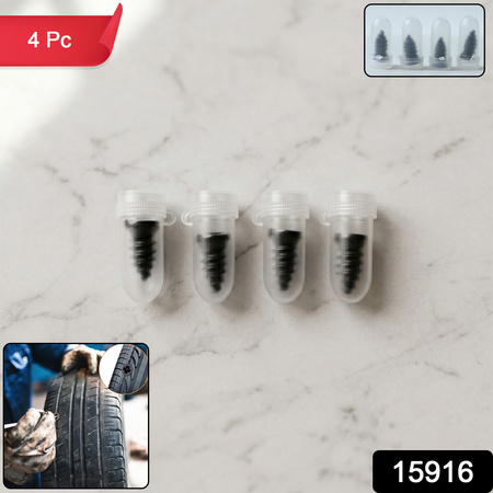Car Biketire Puncture Repair Nail Screw (4 Pc Black)