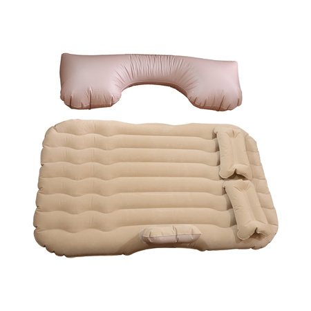 Car Air Mattress Bed Set With Inflatable Pillows And Cushions (1 Set Mix Design)