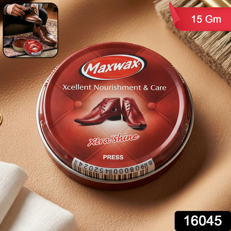 Maxwax Brown Shoe Polish Cream (1 Pc 15 Gm)