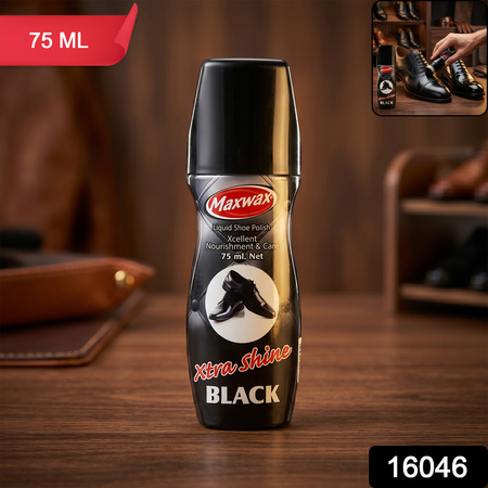 Maxwax Black Liquid Shoe Polish (1 Pc 75 Ml)