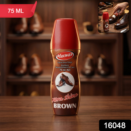 Maxwax Brown Liquid Shoe Polish (1 Pc 75 Ml)
