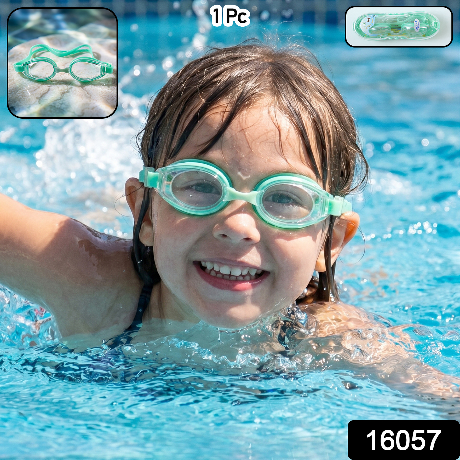 Kids Anti-fog Swimming Goggles With Adjustable Strap And Leak-proof Design 1 Pc