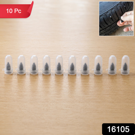 Car Biketire Puncture Repair Nail Screw (10 Pc Black)