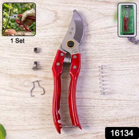Garden Pruning Shears Bypass Secateurs Sk-5 Steel Plant Branch Cutter (1 Pc)