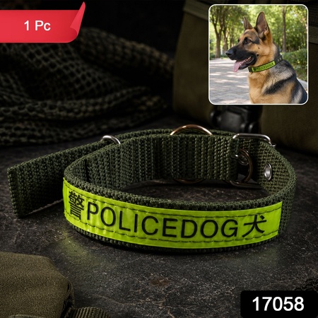 Heavy Duty Nylon Dog Collar  Reflective  Adjustable For Active Dogs