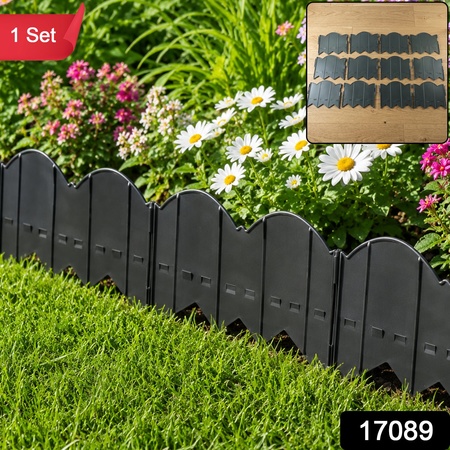 Decorative Plastic Garden Lawn Edging Border Set For Flower Beds  Yard (12 Pcs)