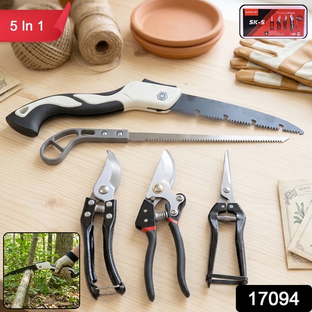 5 In 1 Gardening Tool Kit  Complete Garden Cutting Set For Gardeners