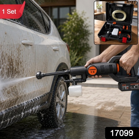High Pressure Cordless Car Washer  Portable With Hose  Foam