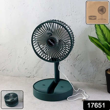 Foldable Mini Desk Fan with Adjustable Height & Angle 1 Pc
