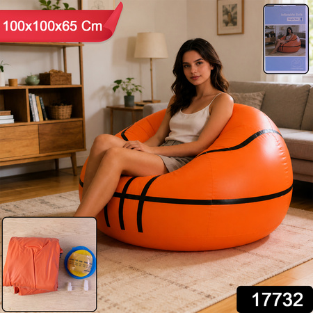 Inflatable Ball Sofa  Space-saving Fun Lounge Seat For Kids  Adults